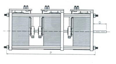 Technical Drawings - Three-phase variators for unprotected back-of-board - 6600-9900-13400-21000-2100 VA